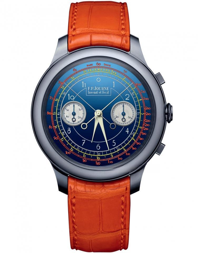 chronographe monopoussoir rattrapante bleu only watch 2017
